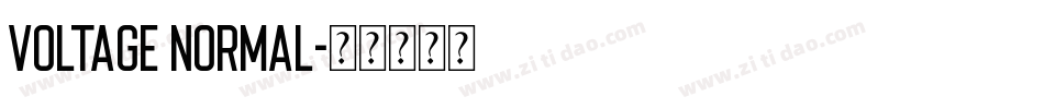Voltage Normal字体转换